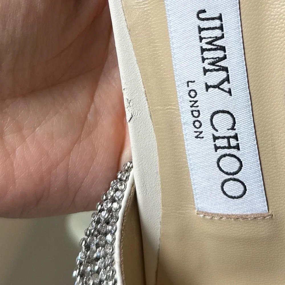 New Jimmy Choo Naria 75MM Crystal Embellished Mules $1,495 37 - Picture 13 of 14